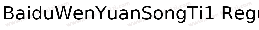 BaiduWenYuanSongTi1 Regular字体转换